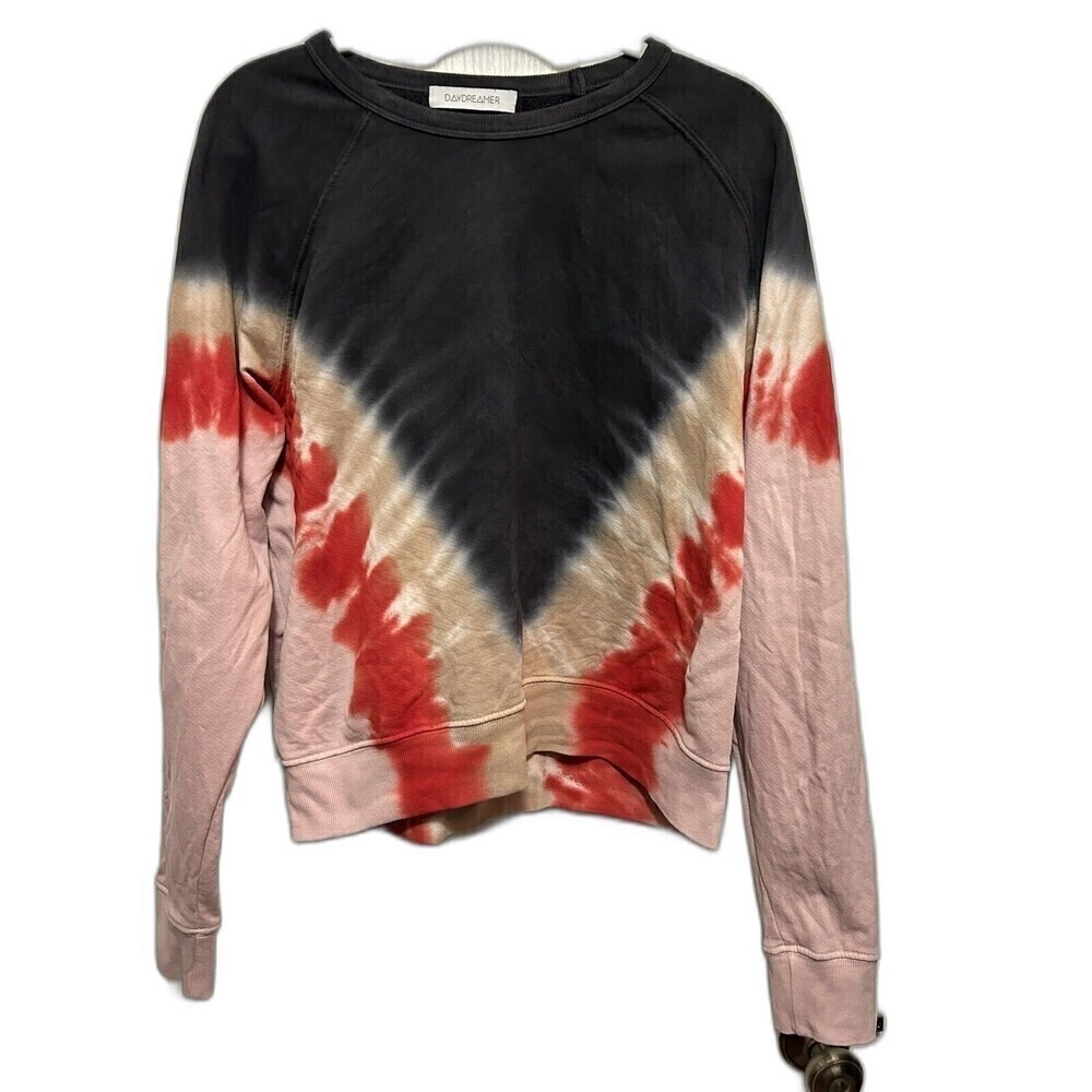 Daydreamer LA Flying V Varsity Sweatshirt Tie Dye Women S Oversized Crewneck Top
